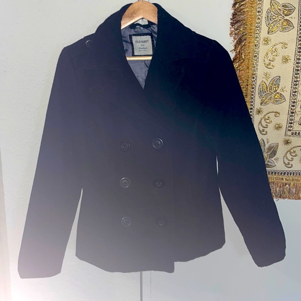 Black pea coat jacket from old navy